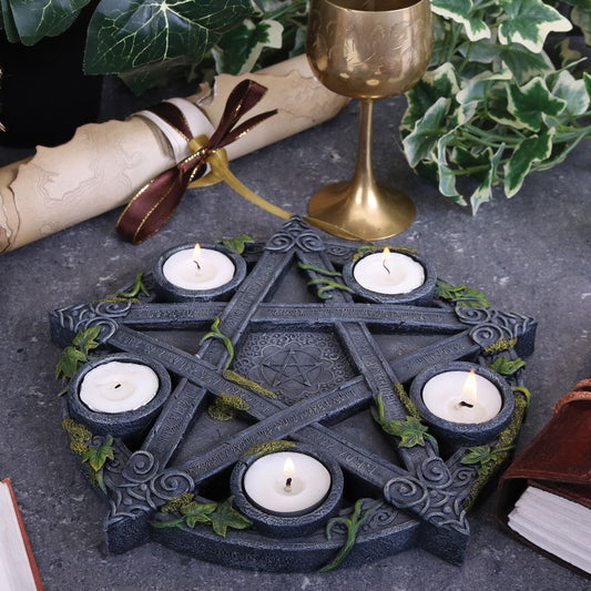 Five Star Resin Candle Holder Tarot decoration (19*19*1.5CM)